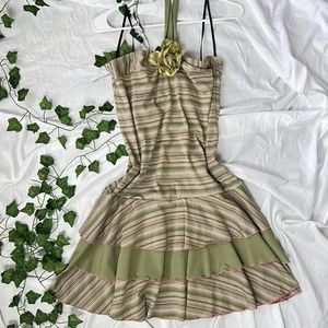 Y2K Hot Kiss Striped Dress